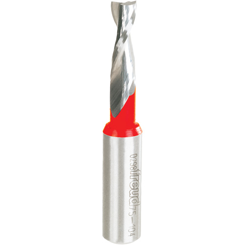 Up Spiral Router Bit, 5/16" Dia., 1" Carbide Height, 3" L, 1/2" Shank Trail Hammer and Bolt