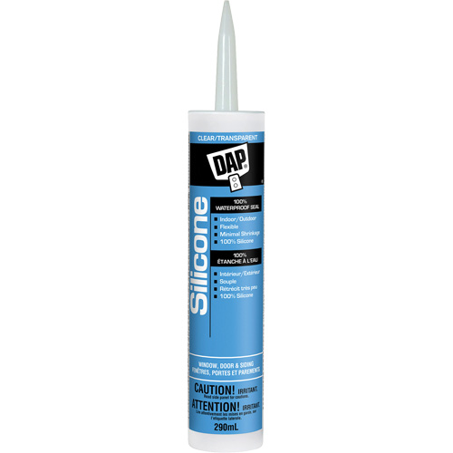 Silicone Sealant, 290 ml, Tube, Clear Trail Hammer and Bolt