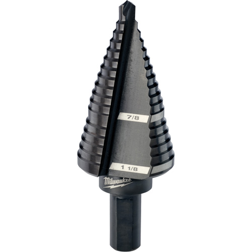 #9 Step Drill Bit, 7/8" - 1-1/8" , High Speed Steel Trail Hammer and Bolt