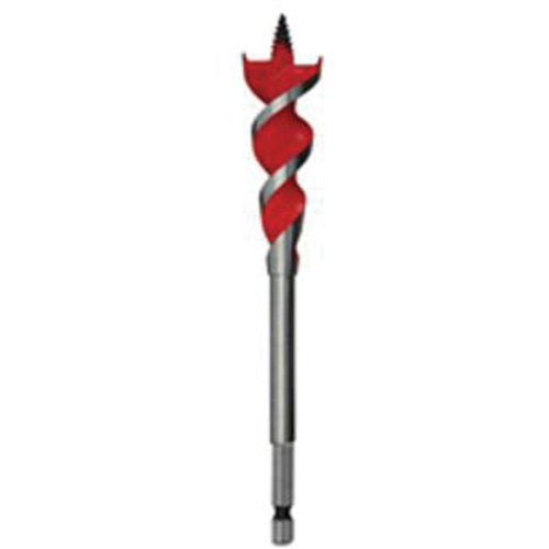 Speed Feed Wood Bit, 3/4", 6-1/2" Length, 1/4" Hex Shank Trail Hammer and Bolt