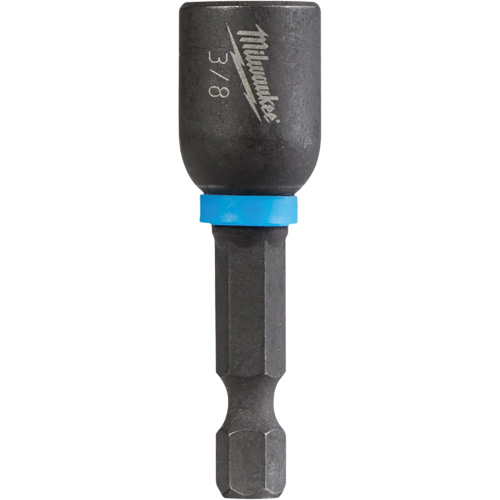 Shockwave Impact Duty Nut Driver, 1/4" Tip, 3/8" Drive, 1-7/8" L, Magnetic Trail Hammer and Bolt