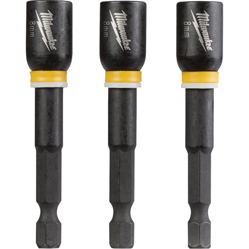 Shockwave Impact Duty Nutsetter, 1/4" Tip, 5/16" Drive, 2-9/16" L, Magnetic Trail Hammer and Bolt
