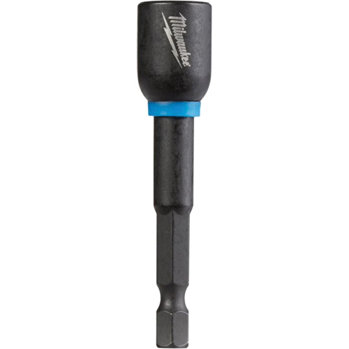 Shockwave Impact Duty Nutsetter, 1/4" Tip, 3/8" Drive, 2-9/16" L, Magnetic Trail Hammer and Bolt