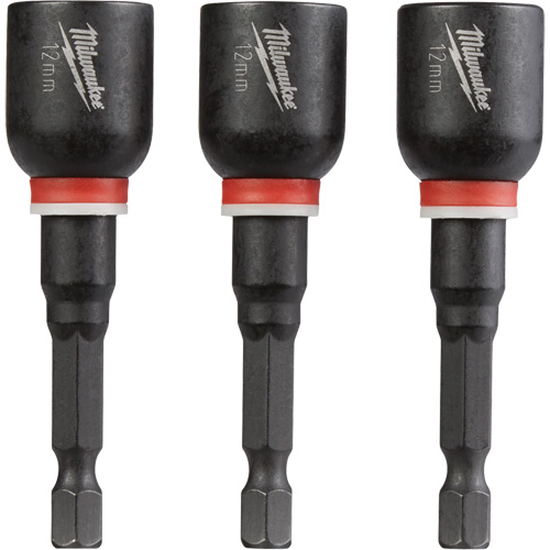 Shockwave Impact Duty Nut Driver, 1/4" Tip, 12 mm Drive, 2-9/16" L, Magnetic Trail Hammer and Bolt