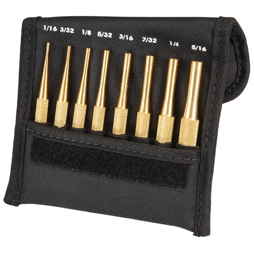 Ensemble de poinçons dentraînement en laiton, 8 morcea Trail Hammer and Bolt