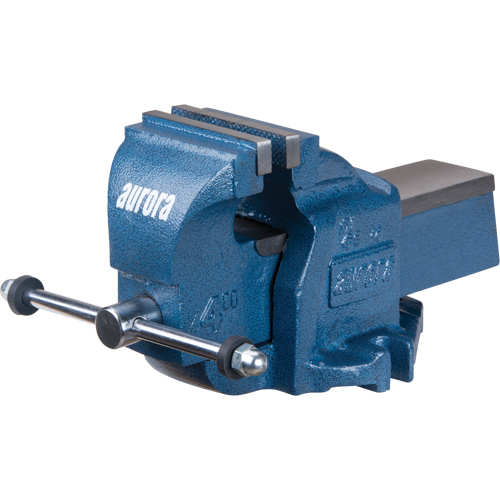 Heavy-Duty Bench Vise, 4" Jaw Width, 2-7/10" Throat Depth Trail Hammer and Bolt