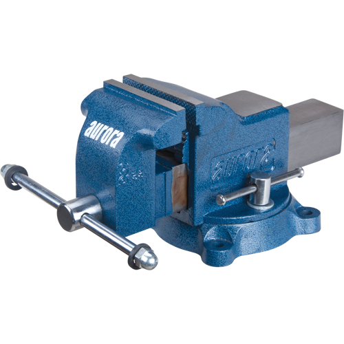 Heavy-Duty Bench Vise, 4" Jaw Width Trail Hammer and Bolt