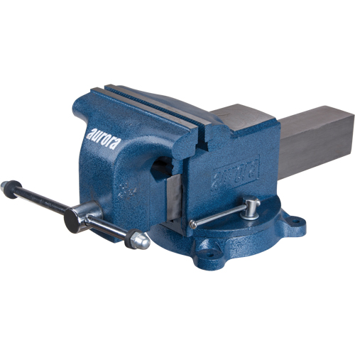 Heavy-Duty Bench Vise, 8" Jaw Width Trail Hammer and Bolt