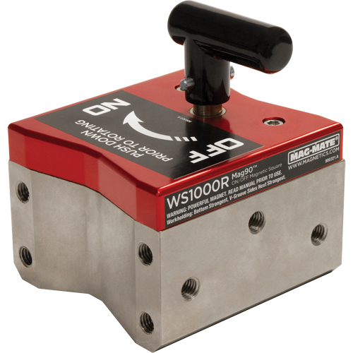 Mag90 On/Off Magnetic Squares, 4-1/4" L x 4" W x 4-3/4" H, 1000 lbs. Trail Hammer and Bolt