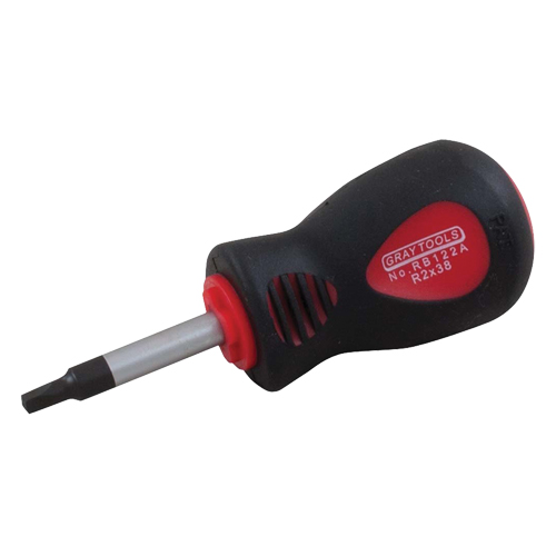 Square Recess Screwdriver, #0 Tip, Round, 4" L, Cushion Grip Handle Trail Hammer and Bolt