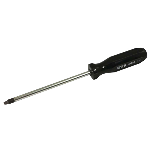Square Screwdriver, #4 Tip, Round, 9-3/4" L, Plastic Handle Trail Hammer and Bolt
