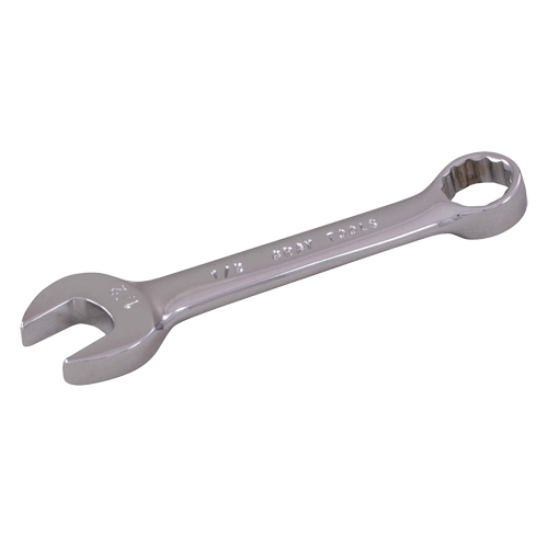 Cl&eacute; mixte courte, 12 pans, 1/4", Fini Chrome Trail Hammer and Bolt