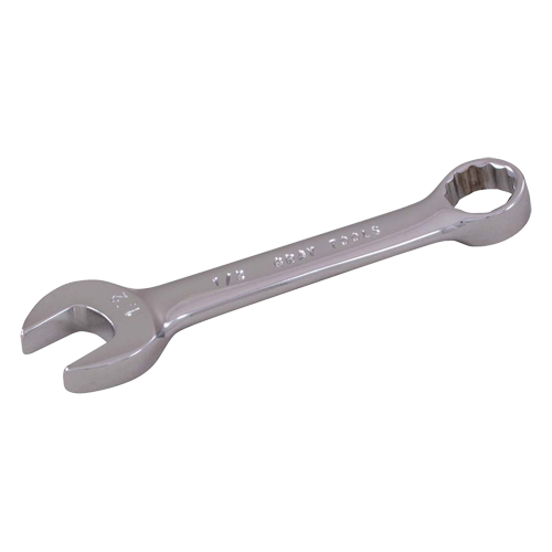 Cl&eacute; mixte courte, 12 pans, 6 mm, Fini Chrome Trail Hammer and Bolt
