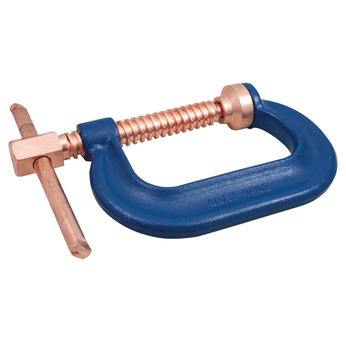 C-Clamp, 12" (305 mm) Capacity, 5-1/2" (140 mm) Throat Depth Trail Hammer and Bolt