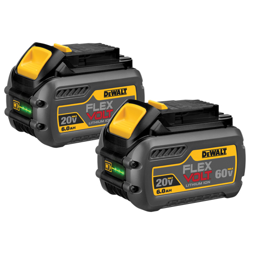 FlexVolt Batteries, Lithium-Ion, 60 V, 6 A Trail Hammer and Bolt