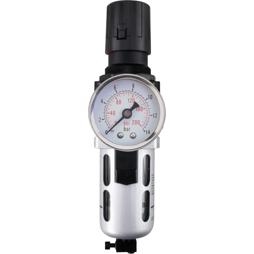 Filtre/r&eacute;gulateur d'air modulaire (manom&egrave;tre compris), 1/2" NPT, 145 PSI, Capacit&eacute; de 1,5 oz liq. Trail Hammer and Bolt