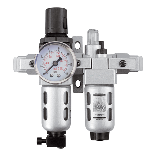 Modular Filter/Regulator & Lubricator (Gauge Included), 1/4" NPT Trail Hammer and Bolt