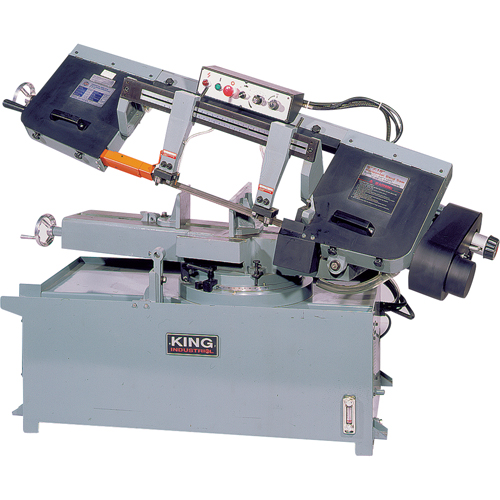 Metal Cutting Swivel Band Saws, Horizontal, Round 9" and  9" x 18" Rectangular Cutting Capacity Trail Hammer and Bolt