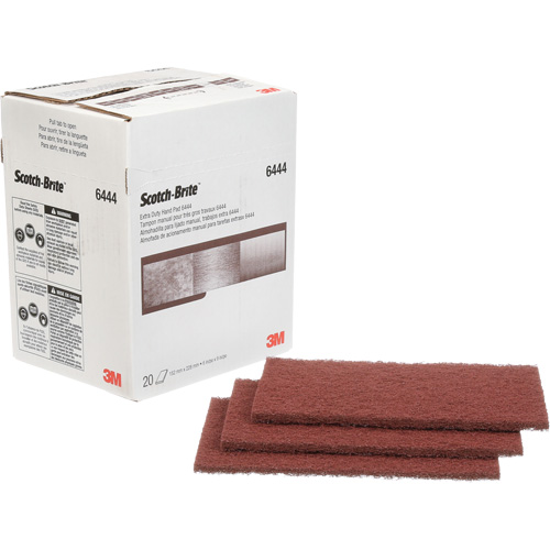 Scotch-Brite Extra-Duty Hand Pad, Aluminum Oxide, 9" x 6", Fine Grit Trail Hammer and Bolt