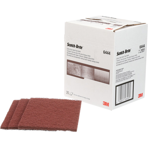 Scotch-Brite Extra-Duty Hand Pad, Aluminum Oxide, 9" x 6", Fine Grit Trail Hammer and Bolt
