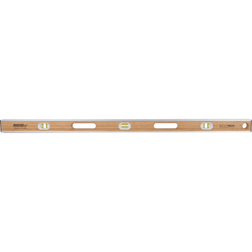 Eco-Tech&reg;  Bamboo Level, I-Beam, 48" L, Wood, 3, Non-Magnetic Trail Hammer and Bolt