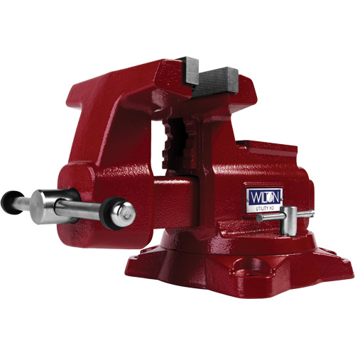 Utility HD Bench Vise, 6-1/2" Jaw Width, 4-1/4" Throat Depth Trail Hammer and Bolt