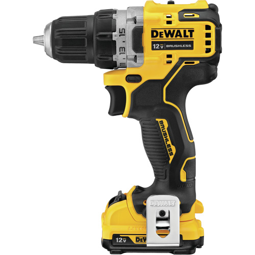 Xtreme Brushless Drill Driver Kit, Lithium-Ion, 12 V, 3/8" Chuck, 250 UWO Torque Trail Hammer and Bolt