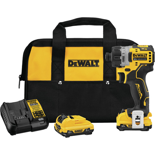 Xtreme Brushless Screwdriver Kit, 1/4", 12 V, 200 UWO Max. Torque, Lithium-Ion Battery Trail Hammer and Bolt