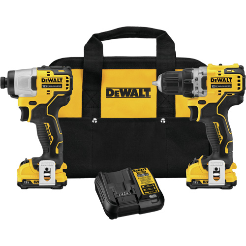 Xtreme Brushless Drill & Impact Driver Kit, Lithium-Ion, 12 V Trail Hammer and Bolt