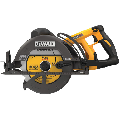FlexVolt&reg; Worm Drive Style Saw (Tool Only), 7-1/4", 60 V Trail Hammer and Bolt
