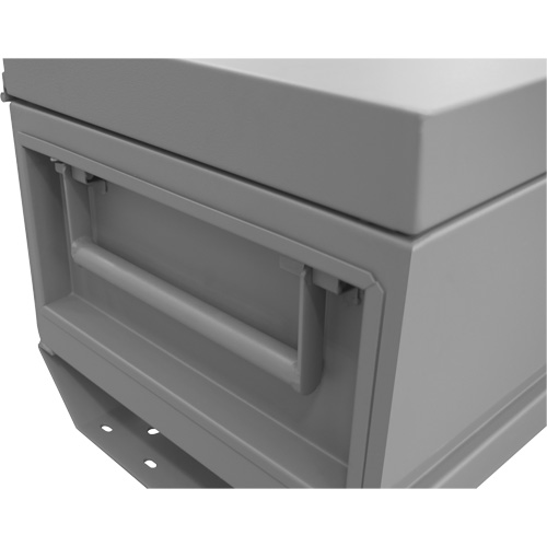 Boîte de rangement pour le chantier, 32" x 19" x 17-13/16", Acier, Gris Trail Hammer and Bolt