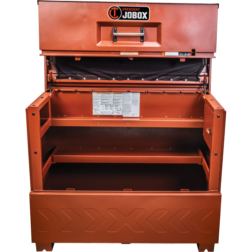 Coffre de style piano Site-Vault, 74" la x 31" p x 64" h, Orange Trail Hammer and Bolt