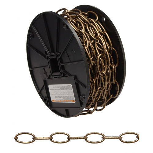 Decorator Chain, Carbon Steel, #10 x 60' (18.3 m) L, 35 lbs. (0.0175 tons) Load Capacity Trail Hammer and Bolt