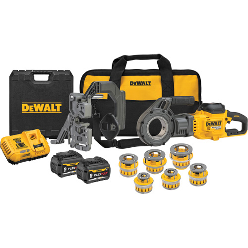Trousse de fili&egrave;res &agrave; tuyaux sans fil FlexVolt Max* avec t&ecirc;tes fili&egrave;res, 30 tr/min, Filetage de la tige 1/2" - 2" Trail Hammer and Bolt