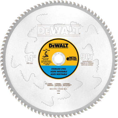 Lame de scie pour coupe d'acier inoxydable Metal Cutting, 14", 90 dents, Pour M&eacute;tal Trail Hammer and Bolt