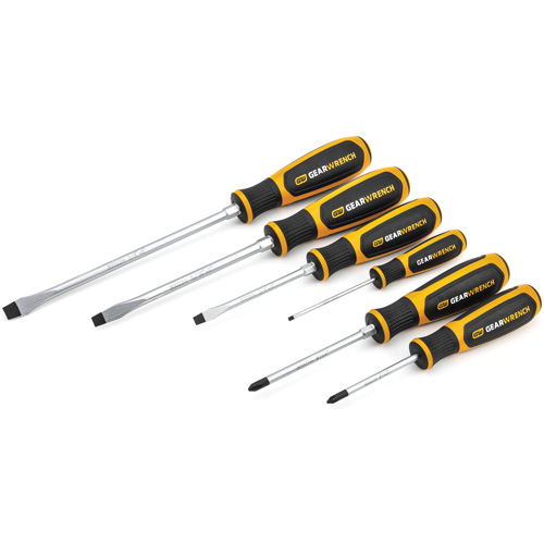 Jeu de tournevis &agrave; fente/Phillips &agrave; double mat&eacute;riaux, 6 mcx Trail Hammer and Bolt
