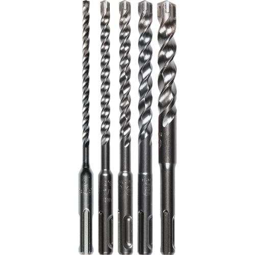 Jeu de m&egrave;ches &agrave; trois tranchants SDS-Plus, 5 morceaux, Carbure Trail Hammer and Bolt