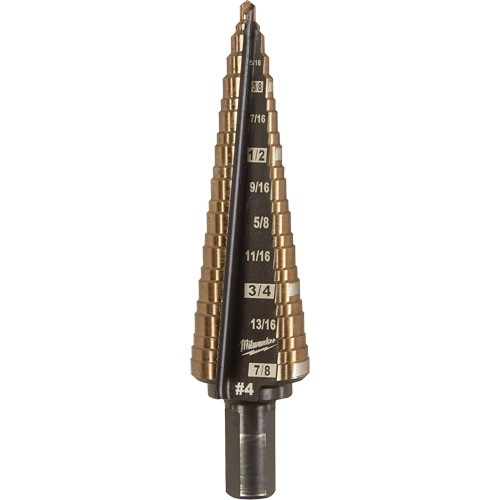 Foret &eacute;tag&eacute;, 3/16"/#4 - #4/7/8", Incr&eacute;ments de 1/32", Acier rapide au cobalt Trail Hammer and Bolt