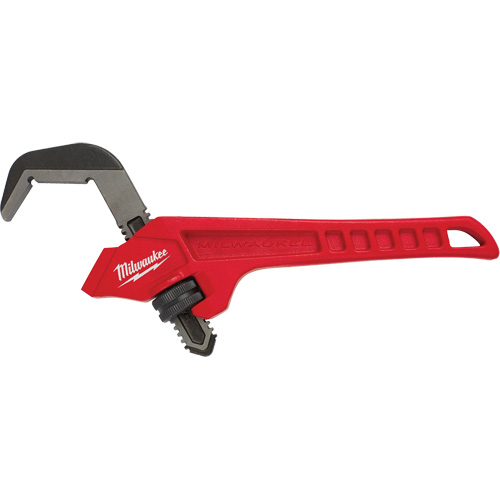Cl&eacute; &agrave; tuyau hexagonale coud&eacute;e en acier, Cap des m&acirc;choires 2-5/8", Longueur 10-1/2", Fini Rev&ecirc;tement en poudre, Prise Ergonomique Trail Hammer and Bolt