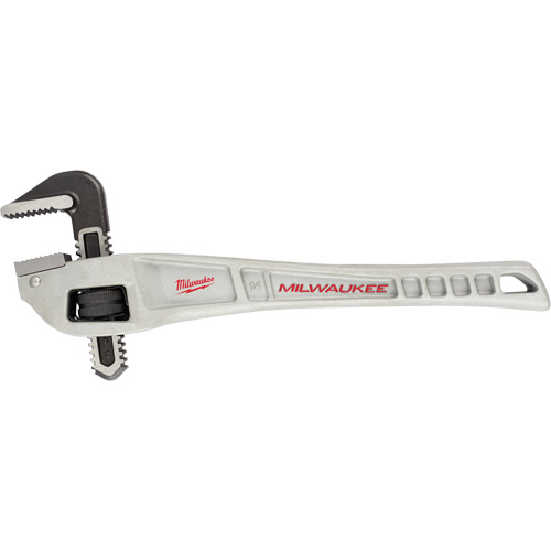 Cl&eacute; &agrave; tuyau coud&eacute;e en aluminium, Cap des m&acirc;choires 2", Longueur 14", Fini Rev&ecirc;tement en poudre, Prise Ergonomique Trail Hammer and Bolt