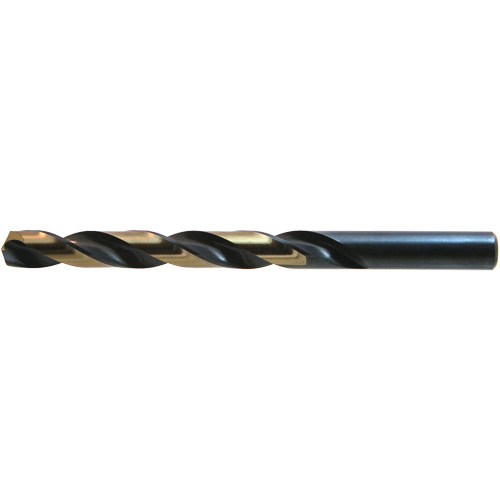 DRILLCO Heavy-Duty Jobber Drill, High Speed Steel, #1, 3-7/8" L, 2-5/8" Flute, 135° Point Angle Trail Hammer and Bolt