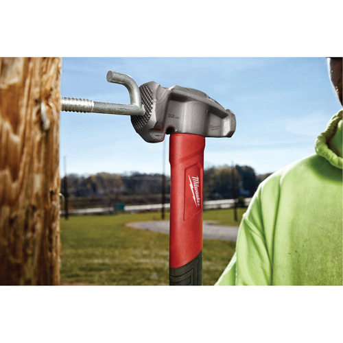 4-in-1 Lineman's Hammer, 32 oz., Fibreglass Handle, 15" L Trail Hammer and Bolt