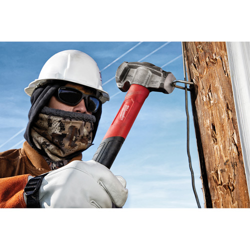 4-in-1 Lineman's Hammer, 32 oz., Fibreglass Handle, 15" L Trail Hammer and Bolt