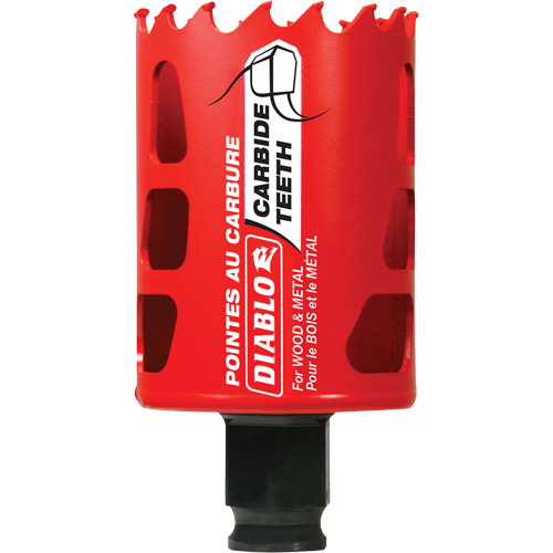Wood & Metal Hole Saw, 1-7/8", 2-3/8" Depth of Cut, Carbide Trail Hammer and Bolt