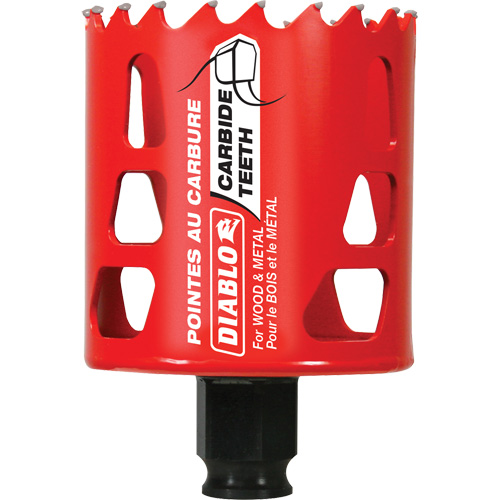 Wood & Metal Hole Saw, 2-3/8", 2-3/8" Depth of Cut, Carbide Trail Hammer and Bolt