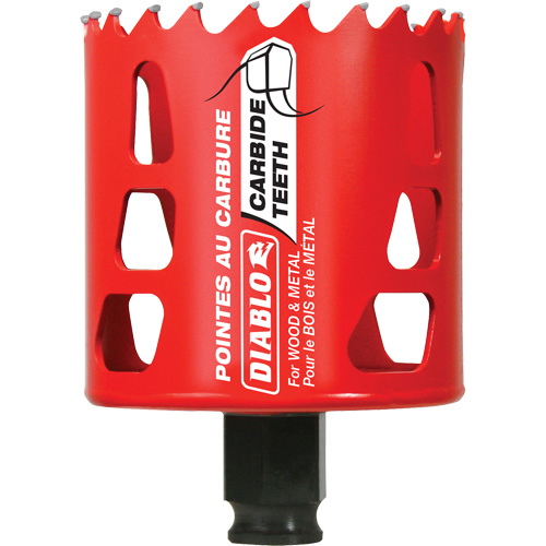 Wood & Metal Hole Saw, 2-5/8", 2-3/8" Depth of Cut, Carbide Trail Hammer and Bolt