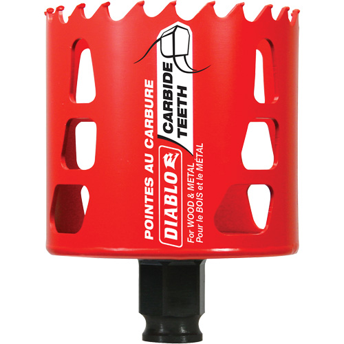 Wood & Metal Hole Saw, 2-3/4", 2-3/8" Depth of Cut, Carbide Trail Hammer and Bolt