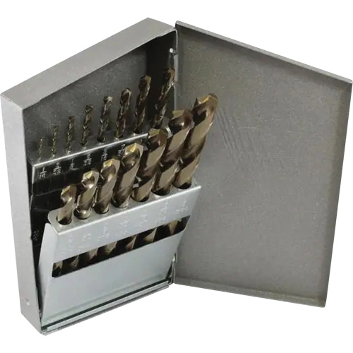 Triumph&reg; MRO Plus&reg; Jobber Length Drill Bit Set, 15 Pieces, High Speed Steel Trail Hammer and Bolt