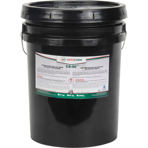 AEROCHEM CS-40 Low-Temperature Multi-Purpose Grease, 17 kg, Pail Trail Hammer and Bolt