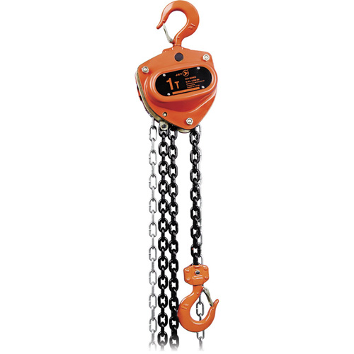 KCH Series Heavy-Duty Chain Hoist, 10' Lift, 1100 lbs. (0.5 tons) Capacity, Heat-Treated Alloy Steel Chain Trail Hammer and Bolt